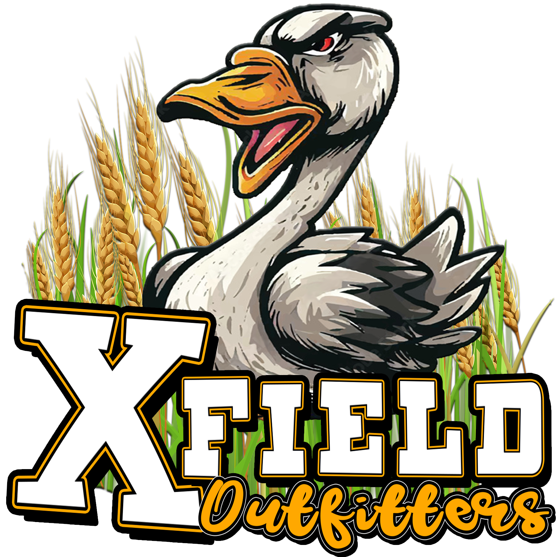 X-Field Outfitters Angry duck logo